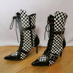 Checkered Boots Gwen Stefani Style